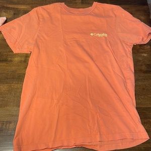 Small orange columbia PFG tee